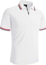V VALANCH Golf Polo Shirts for Men Short Sleeve Moisture Wicking Summer Casual Collared Shirts Tennis Polo